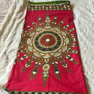 New Floral Tablecloth MulticolorLength 73 Inches  With 45 Inches 100% Cotton